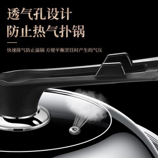 锅盖304不锈钢家用带把手通用炒锅汤锅蒸锅耐高温玻璃盖加厚盖子