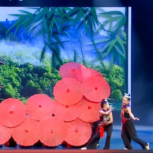 古典红伞舞演出道具伞大红色婚礼伞表演伞纯色油纸伞装饰悬吊式天
