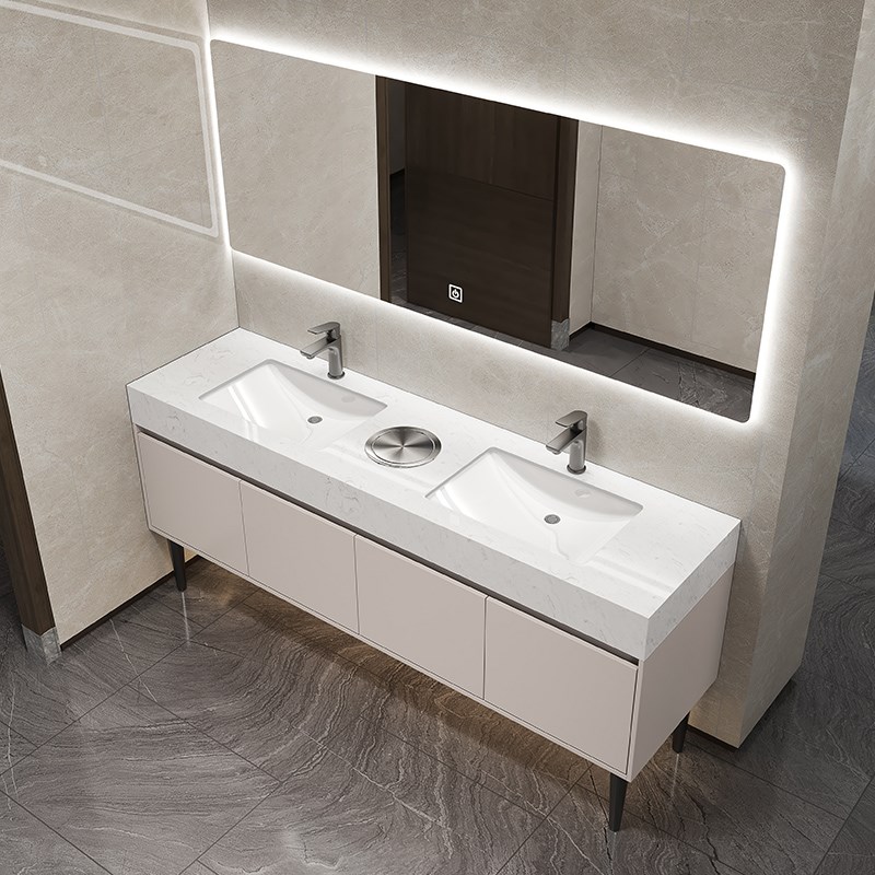 公共卫生间大理石浴室柜组合厕所洗脸盆洗漱台盆柜套装酒店洗手池