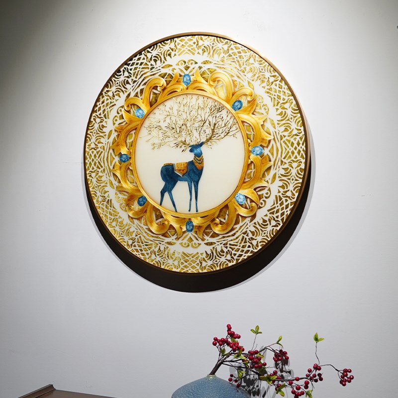 客厅卧室入户玄关高端纯手工刺绣高端轻奢艺术Q装饰画苏绣成品挂图片
