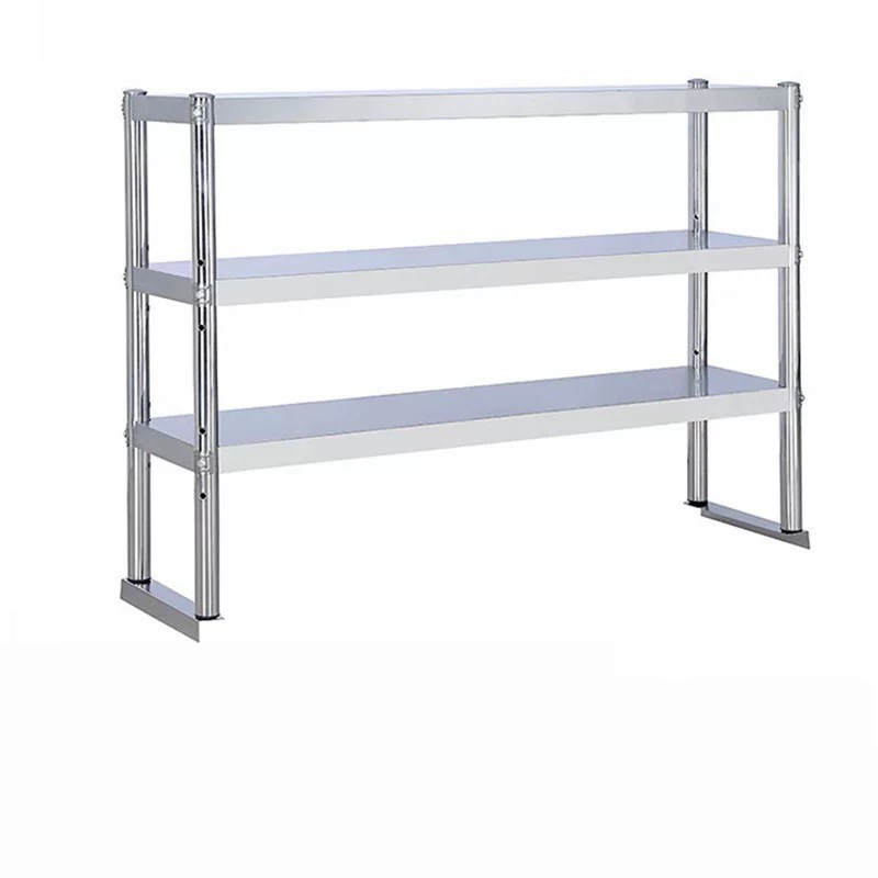 304不锈钢工作台架子小料台上架操F作台置物架立架厨房冷柜台面架