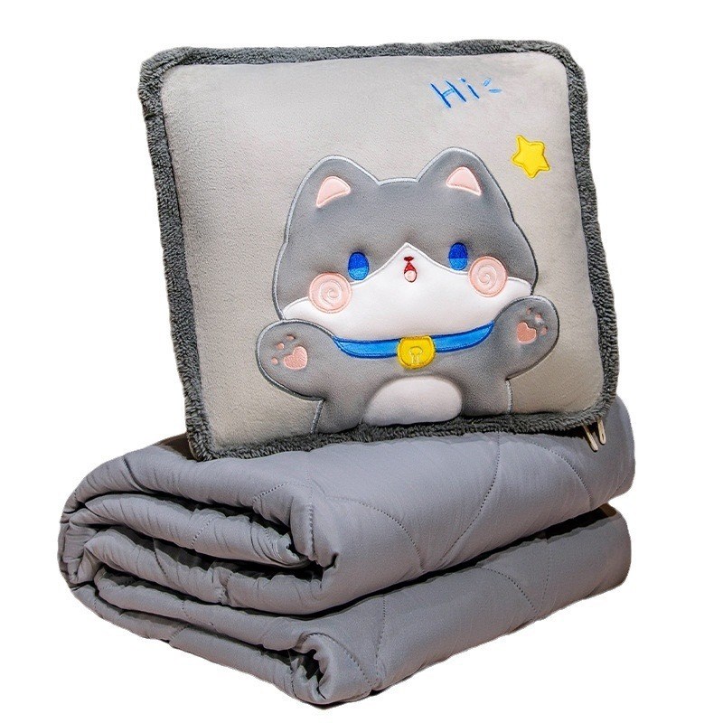 抱枕毯子二合一被子m两用毛毯车用办公室睡觉专用车载枕头午睡靠