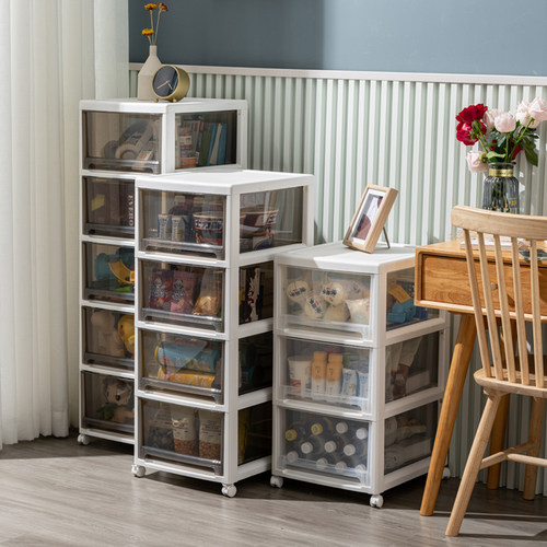 jeko零食收纳柜抽屉式多层夹缝客厅玩具整理柜子厨房可移动置物架