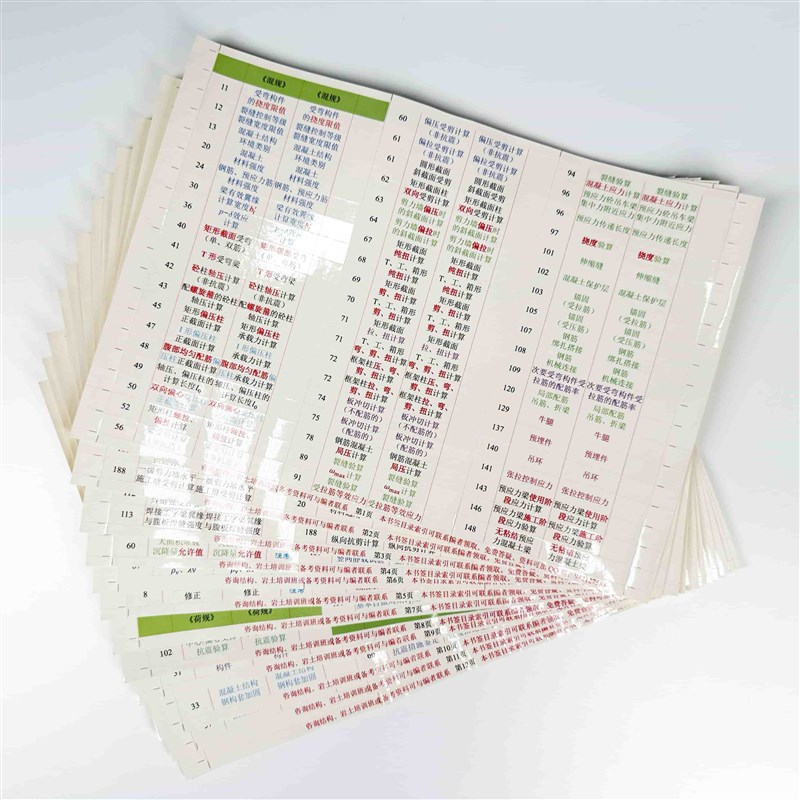 2025年一二级注册结构工程师专业考试规范书签标签贴纸可手撕