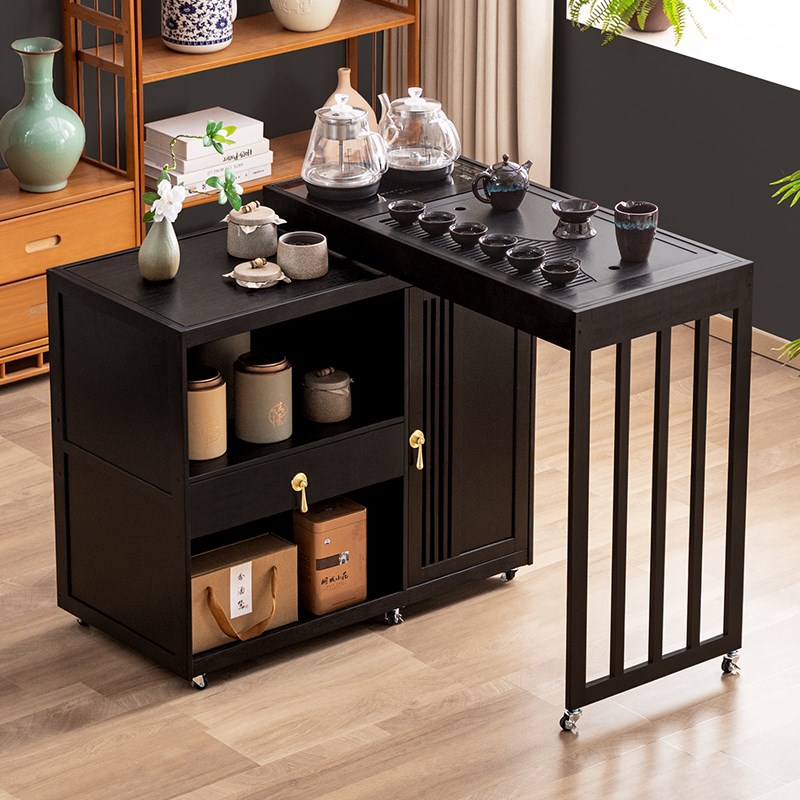 移动茶桌小茶台烧水壶一体家用2025新款阳台高端客厅泡茶桌子茶几