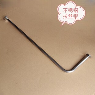 可定制酒店不锈钢拉丝银挂衣杆L型挂衣架上墙顶装 客房小型衣帽架