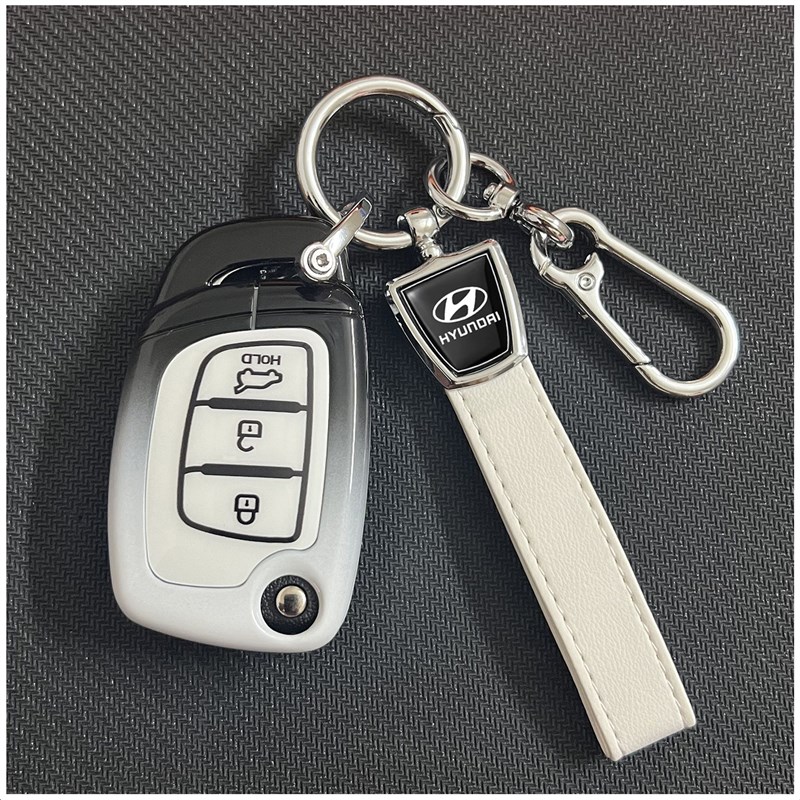 现代领动钥匙套老款ix35朗动z瑞纳悦纳名图胜达手动折叠汽车壳扣