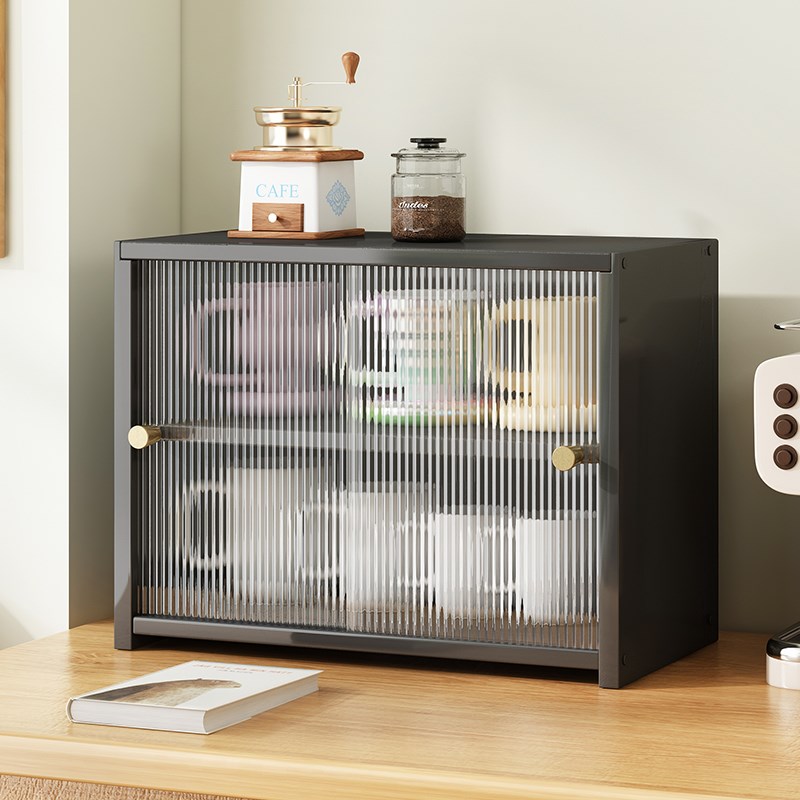 杯架水杯置物架桌面多功能储物架亚克力防尘门咖啡杯马克杯收纳架