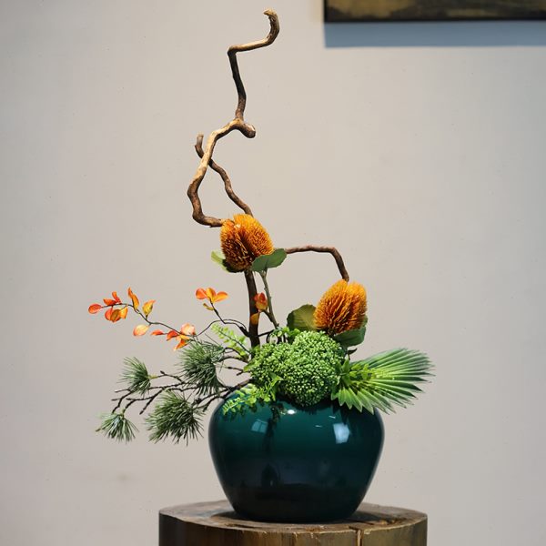 花艺客厅陶瓷宋代新中式桌面摆件美学插花侘寂风花瓶复古禅意玄关