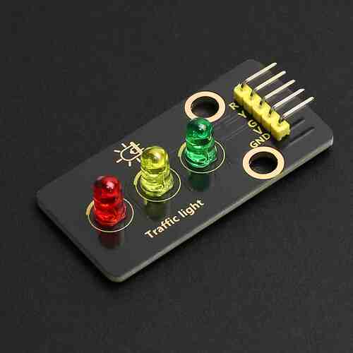 红黄绿交通信号灯发光模块5V LED传感器