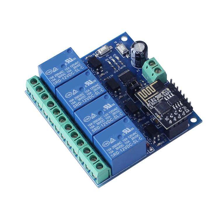 ESP8266 12V WiFi继电器 物联网 智能家居 手机APP遥控开关 四路