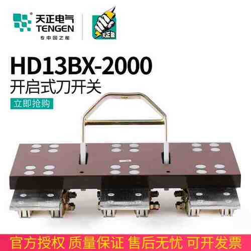 TENGEN天正电气 HD13BX-2000/31刀开关3P总闸刀A隔离开关三相380V