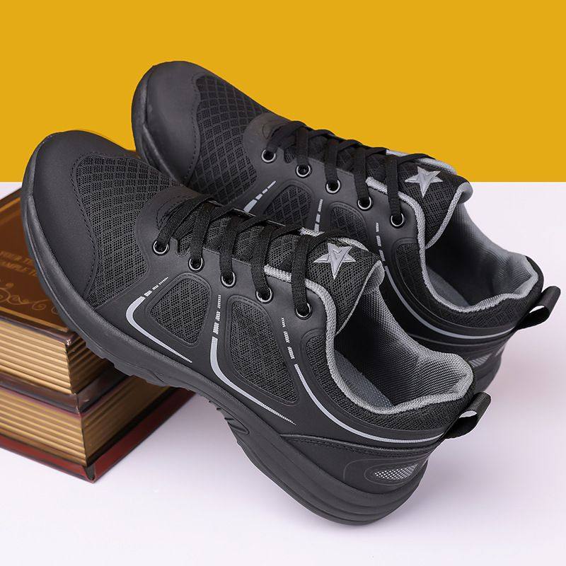 作训鞋男士夏季透气网面运动鞋软底户外潮流轻便跑步鞋黑色系带鞋,流行男鞋,网面鞋,淘宝优惠券,粉丝福利购,淘宝优惠卷
