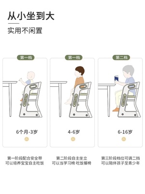 促儿童餐椅树餐桌椅宝宝长哈比婴幼儿学学习椅座椅绿成灰子家用吃