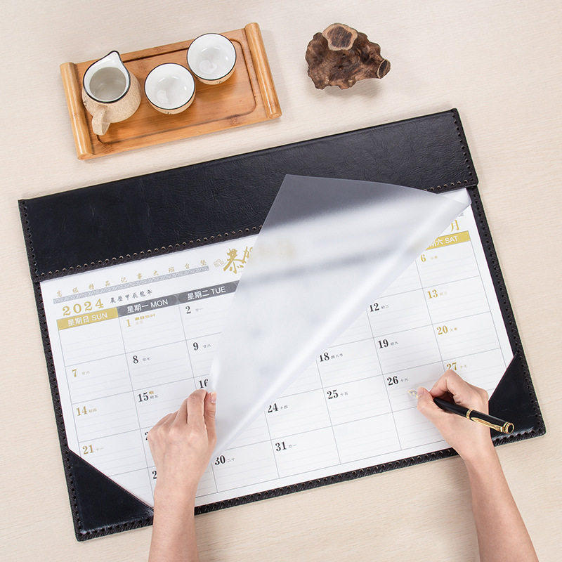 大班台历2025年蛇年商务办公记事本大格子桌面月历桌垫简约创意日历大号台垫每日工作日程月计画本备忘录定制