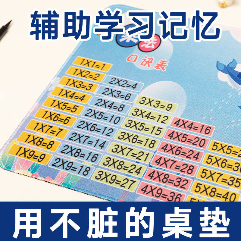 儿童学习汉语拼音字母表乘法口诀表早教启蒙鼠标垫超大号小学生专用学习桌垫儿童专用99乘法口诀表声母表保护图片