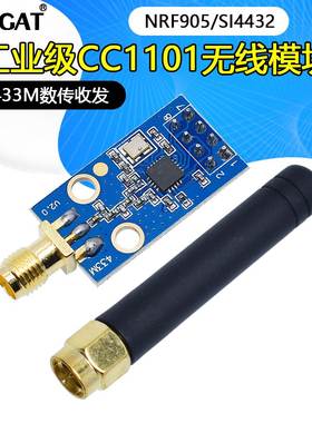 工业级CC1101无线模块433M数传收发模块(类NRF905/SI4432)