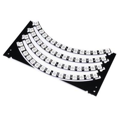 WS2812-60位全彩驱动LED 彩灯 Ring Wall Clock 环形灯1/4 可级联