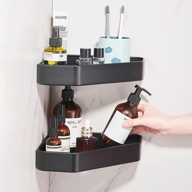 浴室收纳三角篮厕所墙角淋浴房转角置物架免打孔冲凉房卫生间壁挂