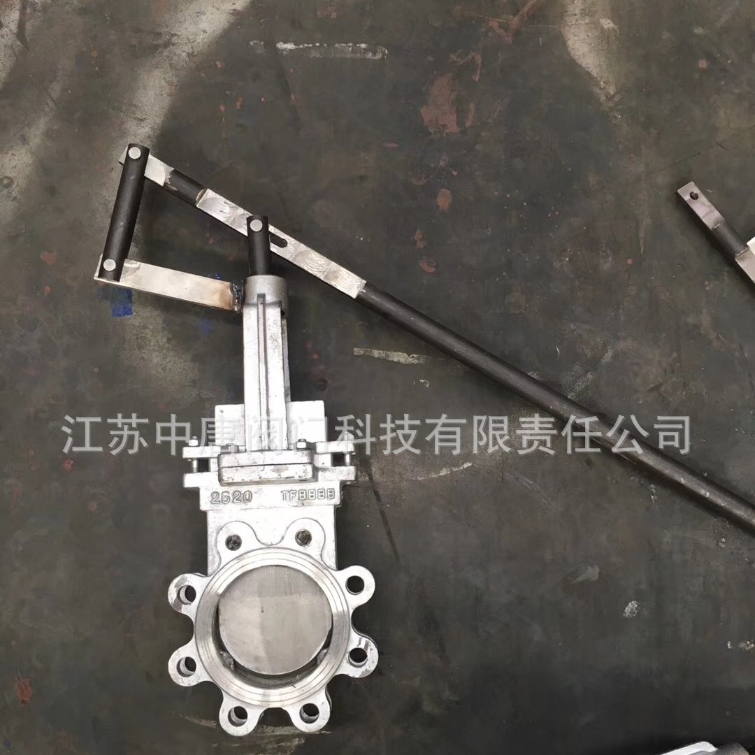 PZ73W-10V手提式双相不锈钢刀闸阀 2520/2205/2507材质对夹式闸阀