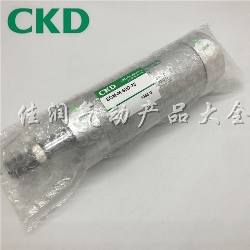 CKD圆形紧凑气缸SCM-M-63D-25-50-75-100-125-150-200-300-500-
