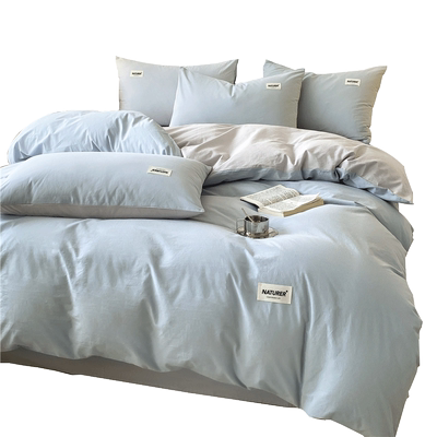 NOME全棉四件套纯棉2025新款纯色简约床单被套床笠床上用品三件套