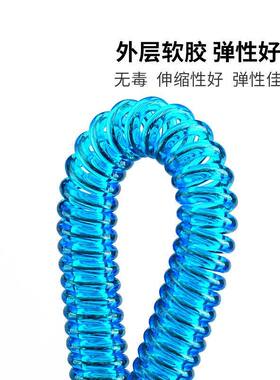 鱼竿失手绳伸缩收缩高弹力钢丝失手绳溜鱼器护竿绳放竿绳钓鱼用品