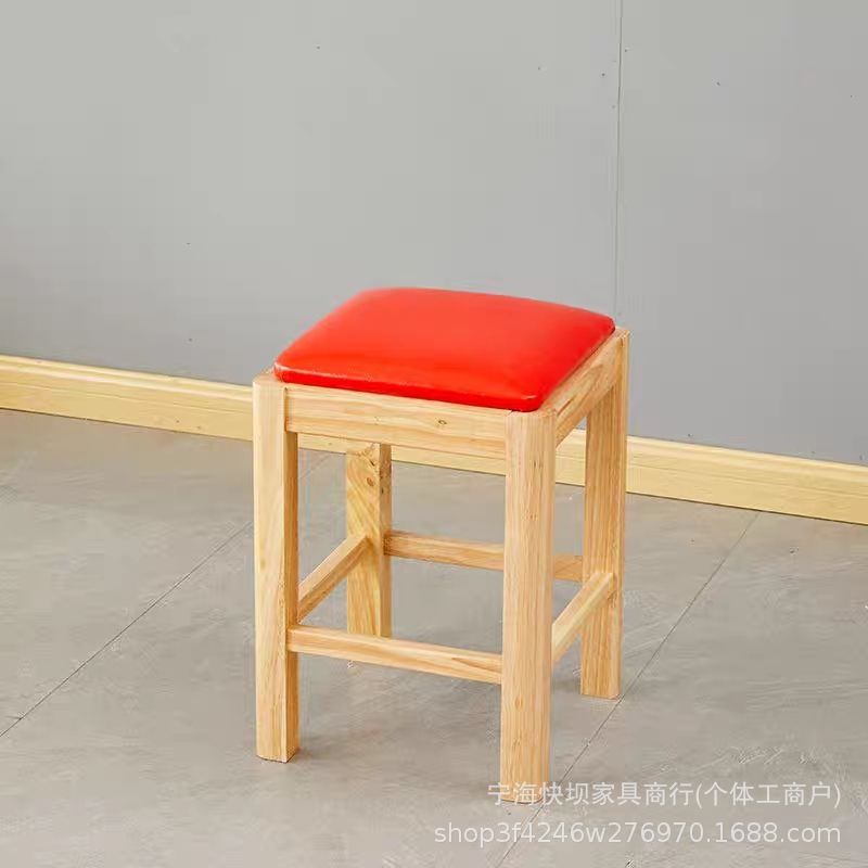 实木凳子桌椅组合商用矮凳餐饮饭店餐厅长桌小吃方桌小凳子小板凳