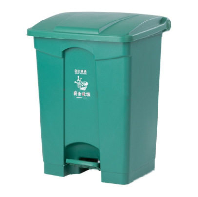 HT   87L  脚踏式垃圾桶绿色厨余垃圾