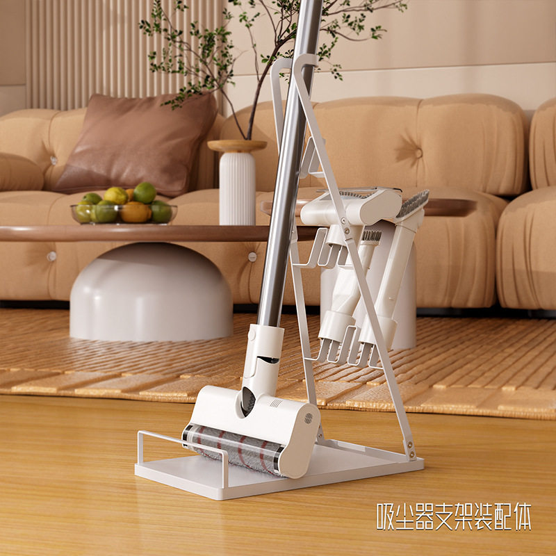 日式吸尘器收纳架家居用品整理置物架免打孔吸尘器支架拖把架批