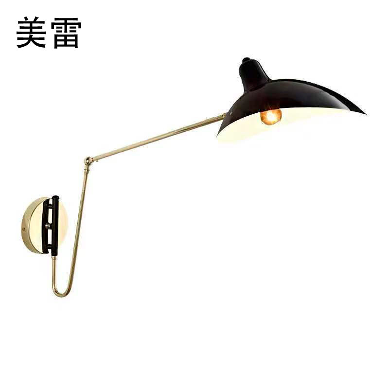 北欧卧室壁灯客厅工业风简约餐厅折叠伸缩创意长杆摇臂长臂床头灯