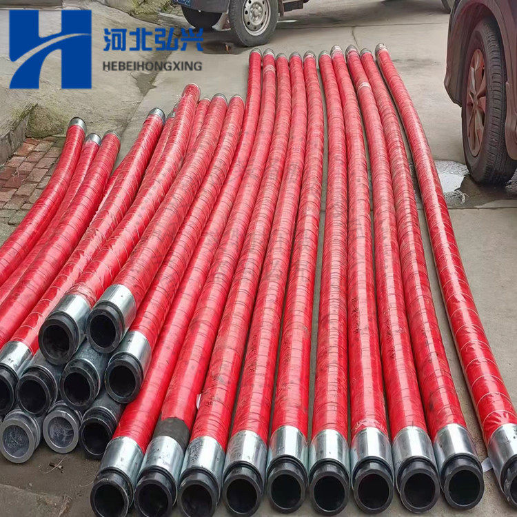 三/一湿喷机台车末端钢丝加强软管 DN80*4.5米耐磨软管 喷浆头