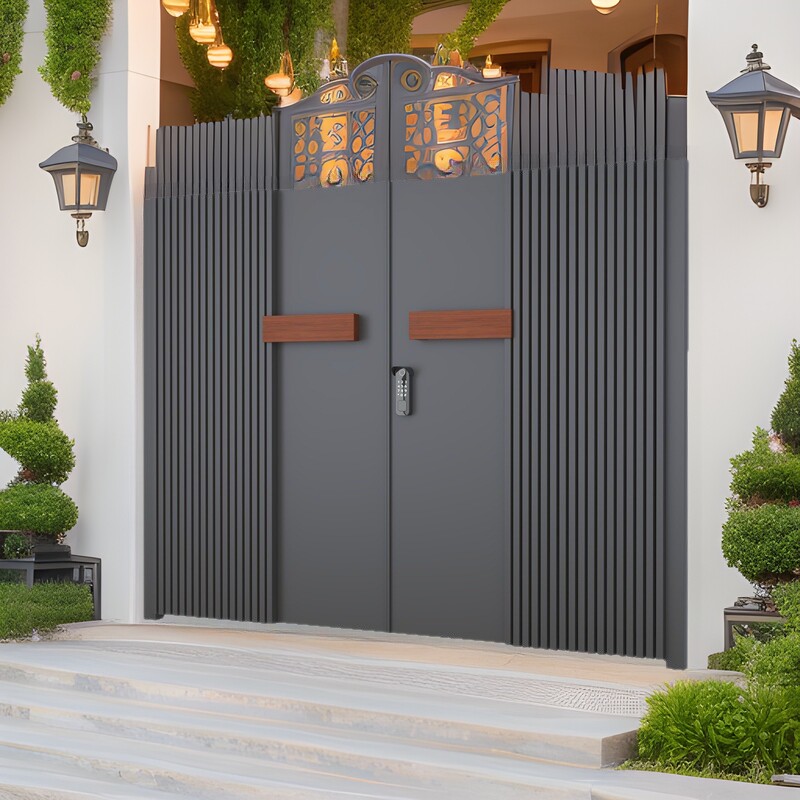 现代简约铝艺铁艺别墅庭院大门