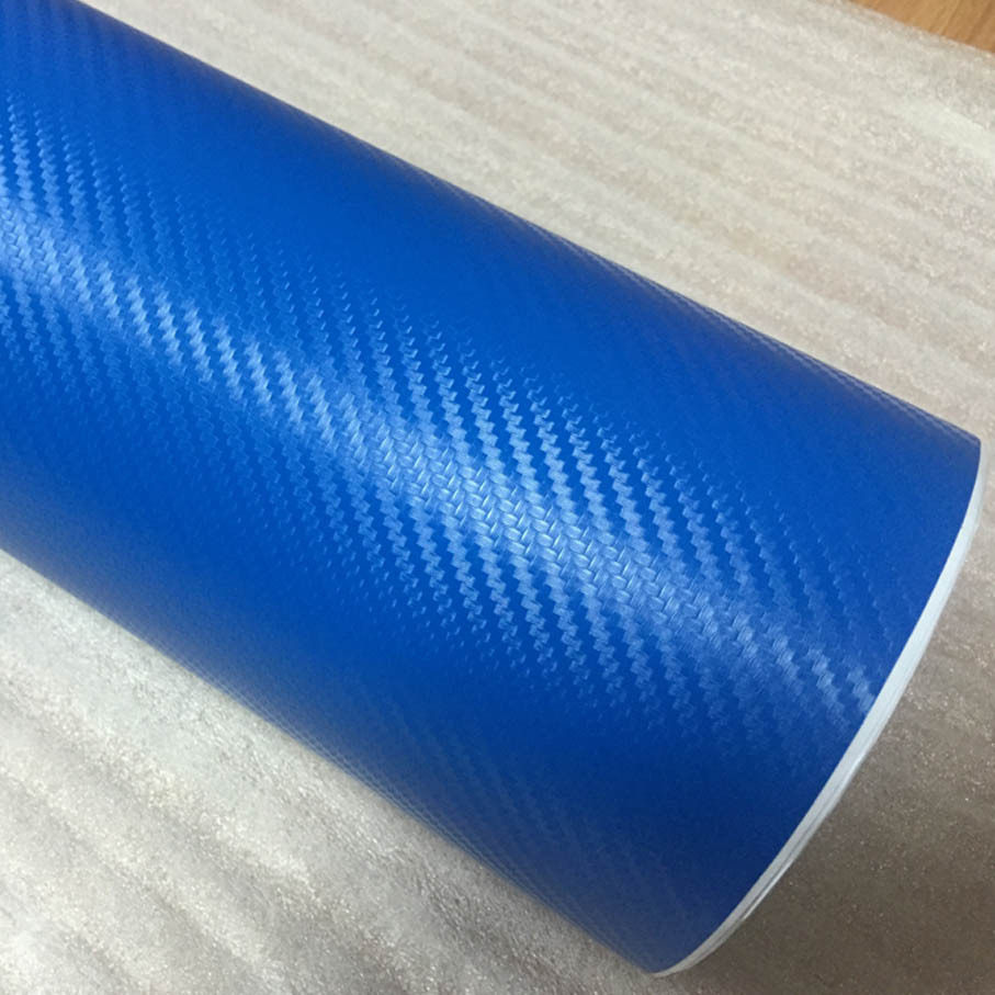 薄款浅兰3D碳纤车身改色膜