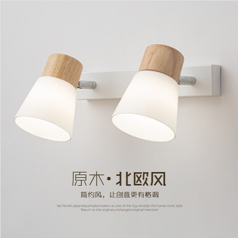 现代简约LED卧室床头玻璃壁灯北欧书房浴室镜前双头灯酒店走廊灯