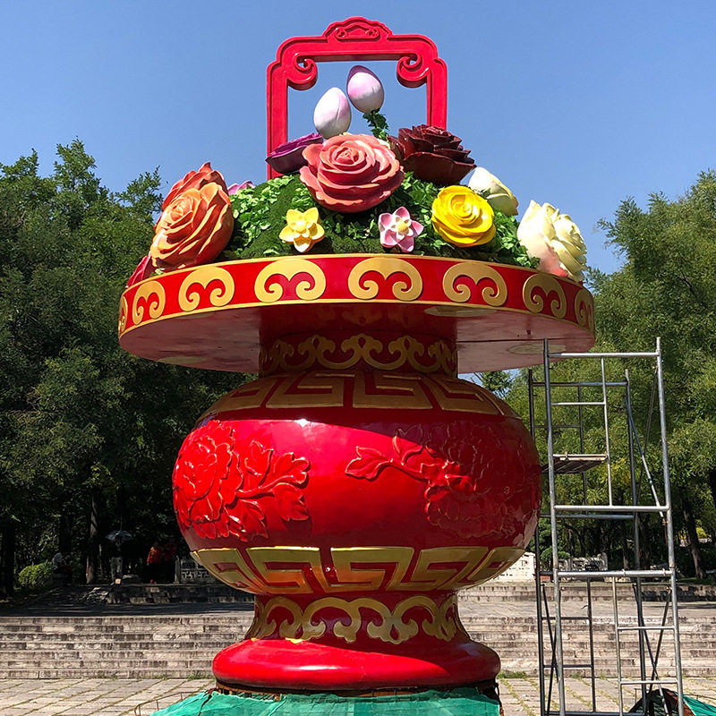 仿真果篮玻璃钢雕塑大型果园蔬菜基地采摘园景区景点装饰品摆件