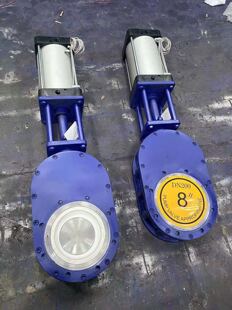 Z674TC 10C气动陶瓷进料阀DN250耐磨陶瓷双闸板出料阀进料阀DN200