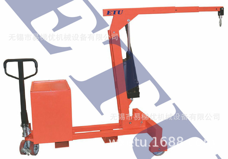 ETU易梯优,TMC550/750手动液压平衡重式单臂吊,移动式小吊机