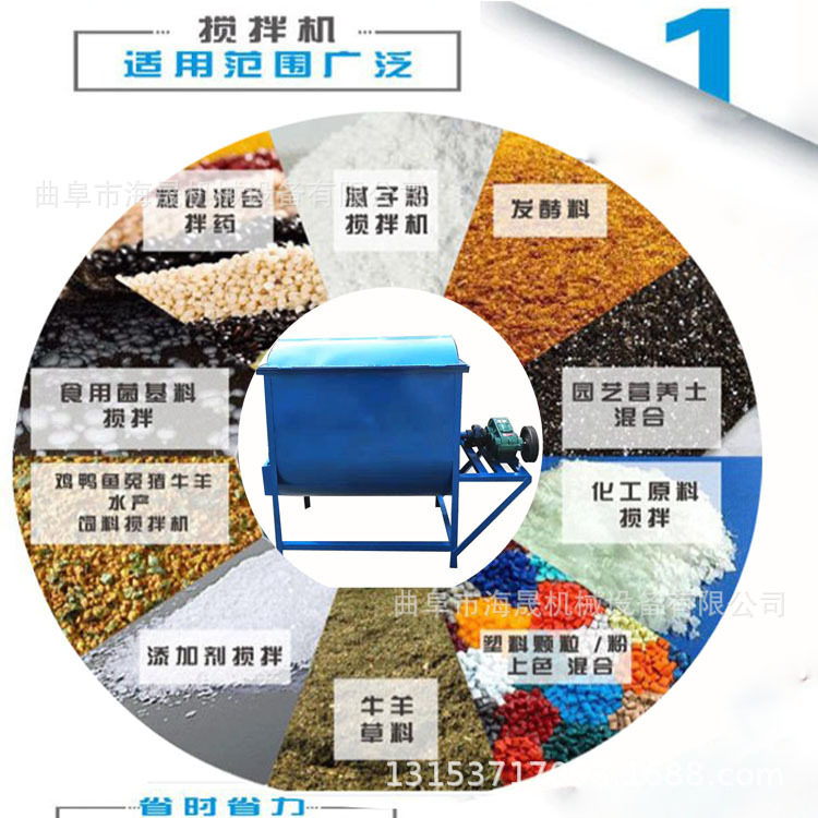 海晟颗粒不锈钢卧式除粉拌料机