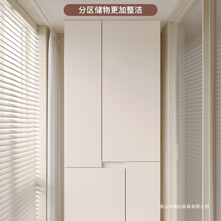 铝合金阳台柜靠墙一体高柜大容量柜子防晒防水储物收纳杂物柜