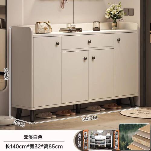 实木鞋柜玄关柜家用门口收纳柜鞋柜一体靠墙入户储物柜大容量鞋架