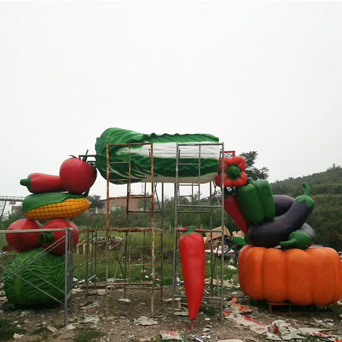 大型玻璃钢门头雕塑建筑物游乐场乐园果蔬门头城堡大门厂家