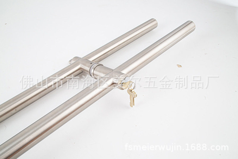 玻璃门拉手锁 不锈钢门锁 有框门拉手带锁 豪华大拉手带锁