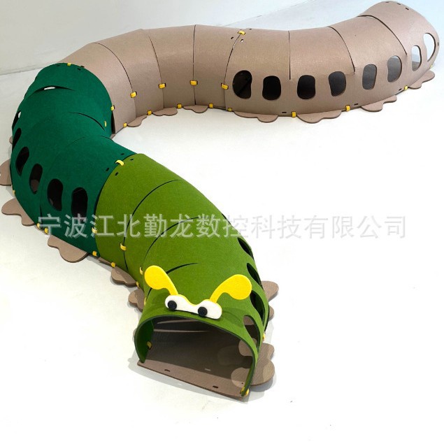 可拆卸毛毛虫毛毡静音隧道互动猫咪隧道防飞毛易清理 宠物窝
