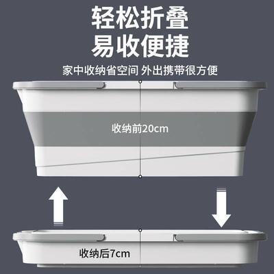 大容量可折叠长方形拖把桶清洁桶提拉式洗车钓鱼多功能水桶