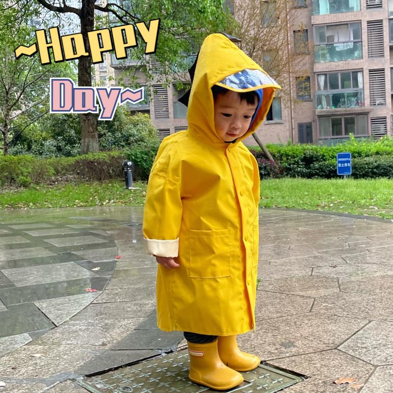 儿童雨衣冲锋衣加厚红色恐龙男童女童幼儿园宝宝2轻便防水雨服3岁