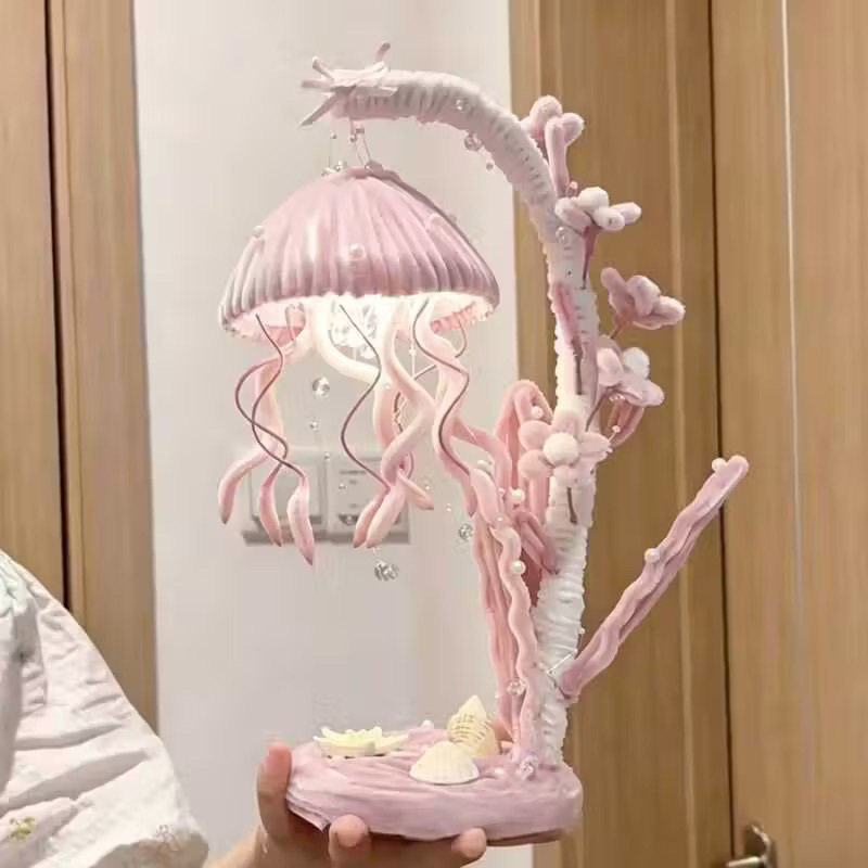 扭扭水母兰花小夜灯diy手工材料包简单自制闺蜜朋友台灯摆件