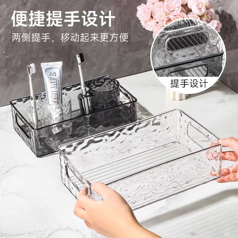 梳妆台透明亚克力收纳盒口红护肤品零食化妆品桌面杂物盒