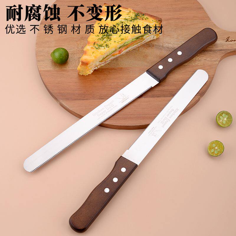 不锈钢锯齿面包刀吐司分层刀蛋糕凉粉豆腐烘焙切刀