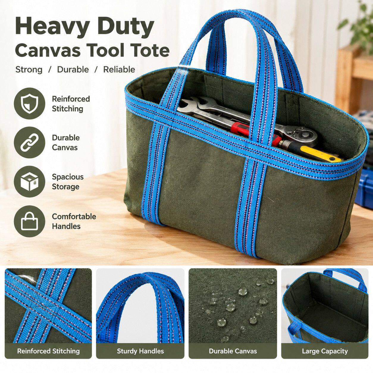 加厚帆布多用手提收纳包工地五金工具大容量采购随身便携布袋